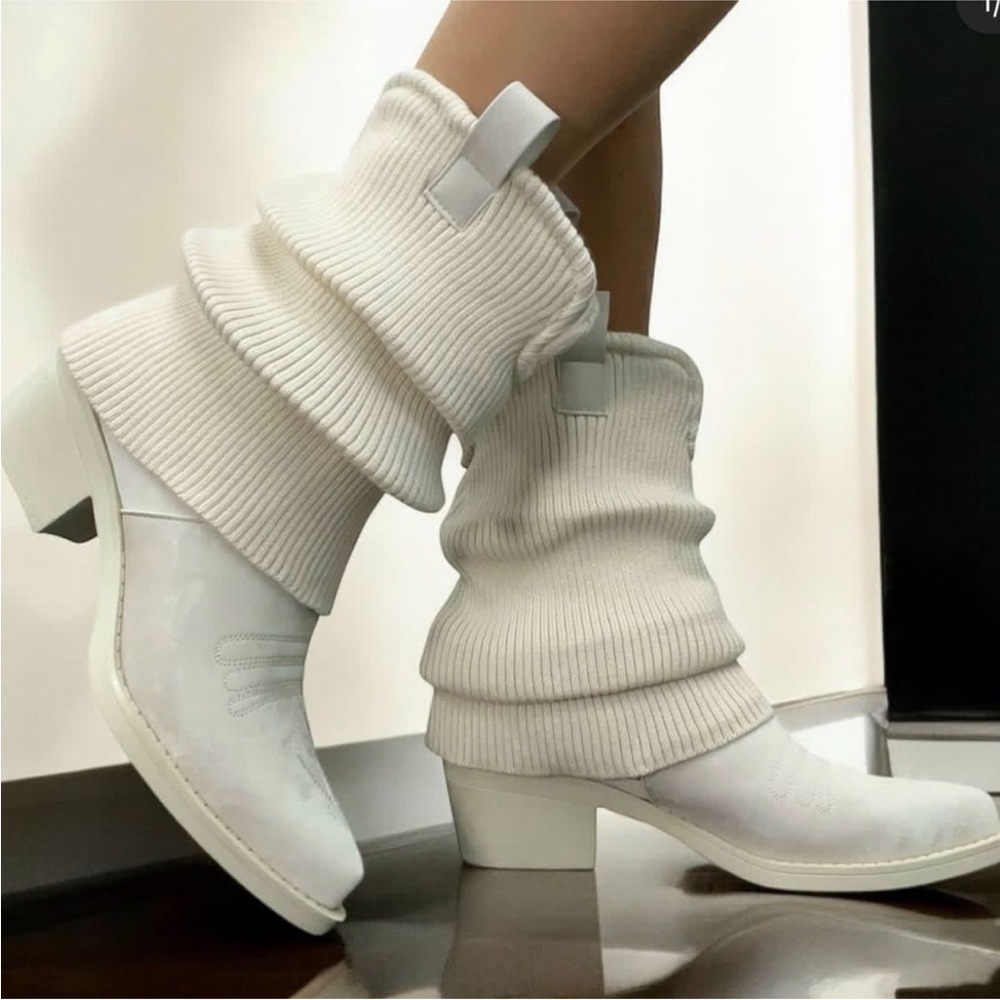 Cozy Cream Cowboy Boots